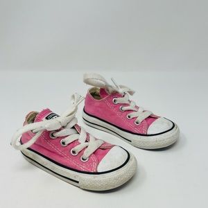 Infant Kids Converse All Star Low Top Pink Sneakers Size 5